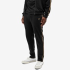 Fred Perry Men's Chequerboard Tape Track Pant in Black