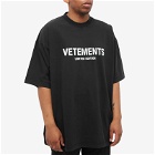 Vetements Men's Limited Edition Logo T-Shirt in Black