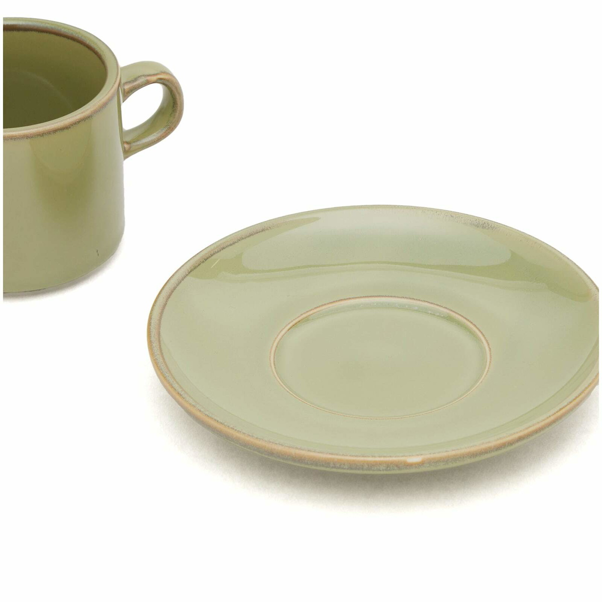 HKliving Cup & Saucer in Moss Green 