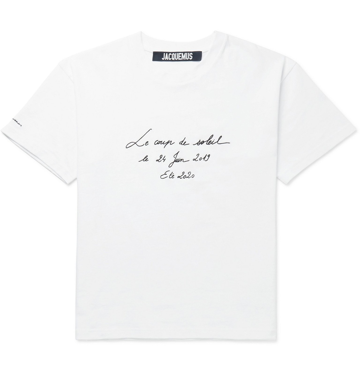 Jacquemus - Embroidered Cotton-Jersey T-Shirt - White Jacquemus