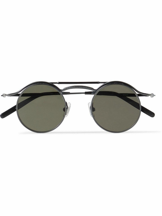 Photo: Matsuda - Round-Frame Titanium and Acetate Mirrored Sunglasses