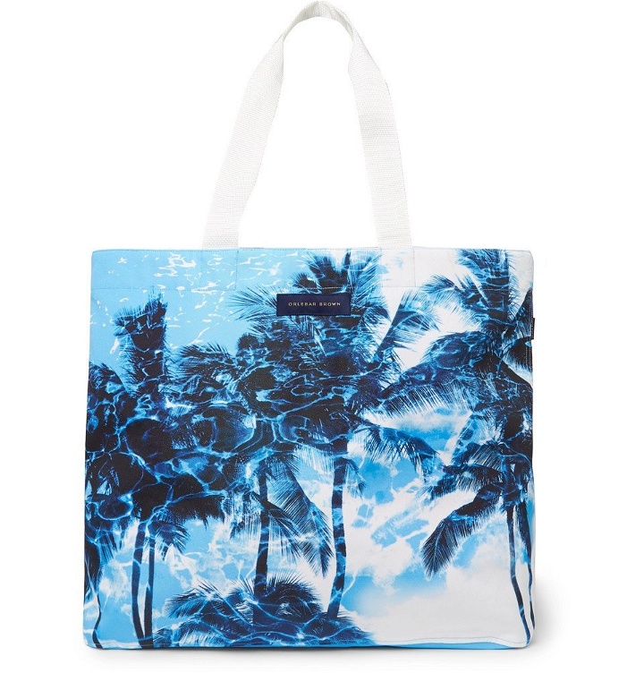 Photo: Orlebar Brown - Clyde Printed Canvas Tote Bag - Blue