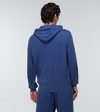 Brunello Cucinelli - Ribbed-knit cotton zipped hoodie