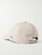 Zegna - Logo-Appliquéd Cotton-Blend Twill Baseball Cap - Neutrals