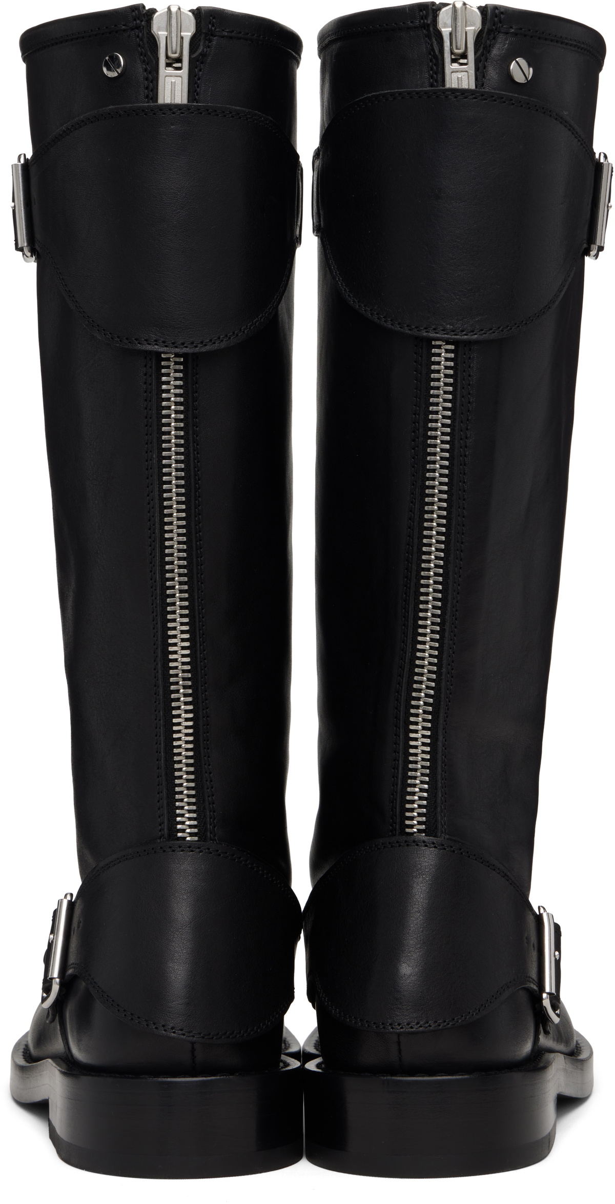 Ann Demeulemeester Black Balo High Biker Boots