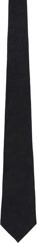 Photo: Comme des Garçons Homme Deux Black Paisley Silk Tie