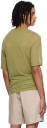 AMI Paris Green Semi-Sheer T-Shirt