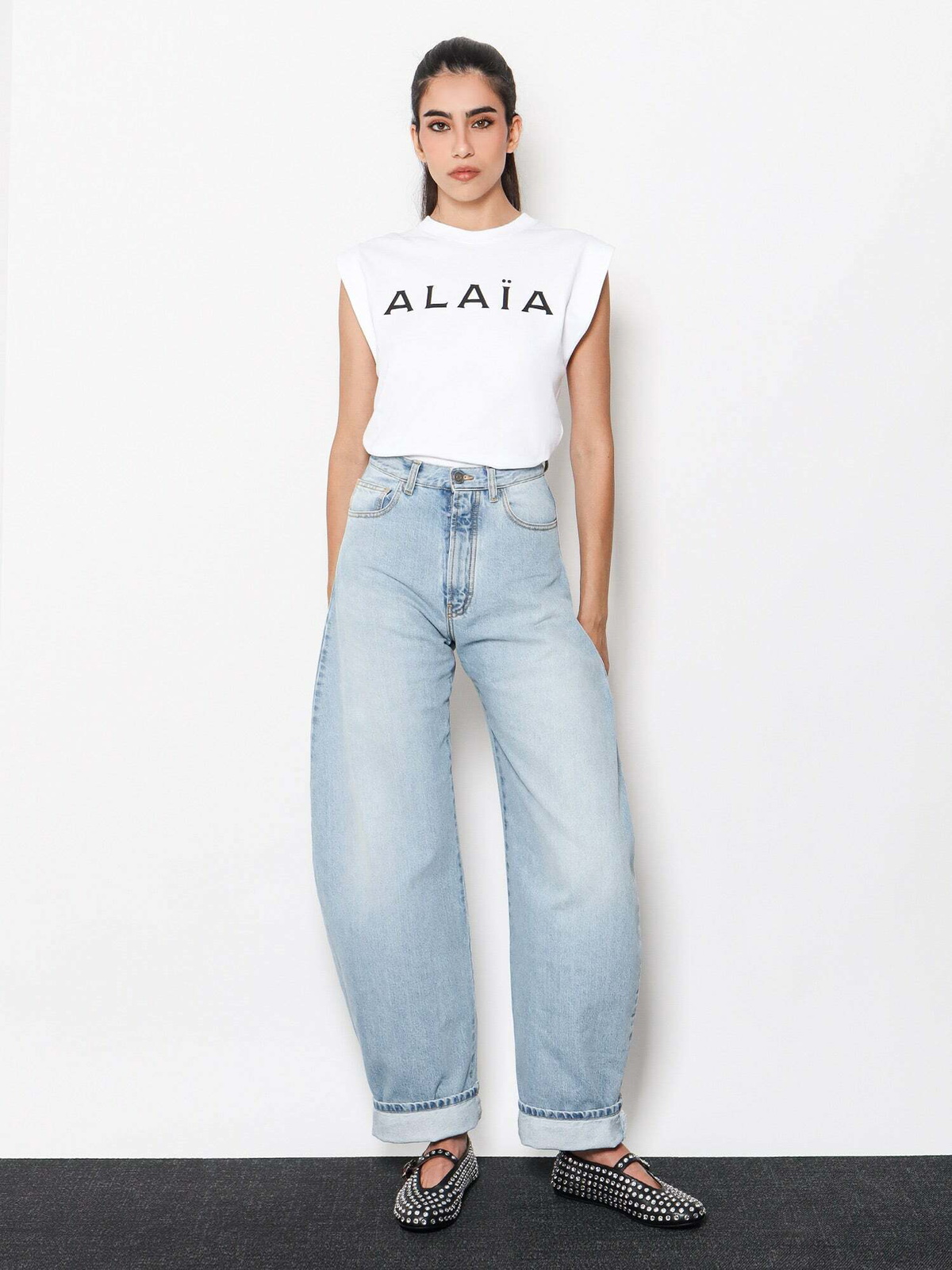 Alaia White T Shirt Womens ALAÏA