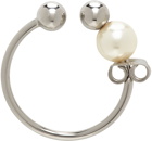 D'heygere Silver Pearl Ear Cuff