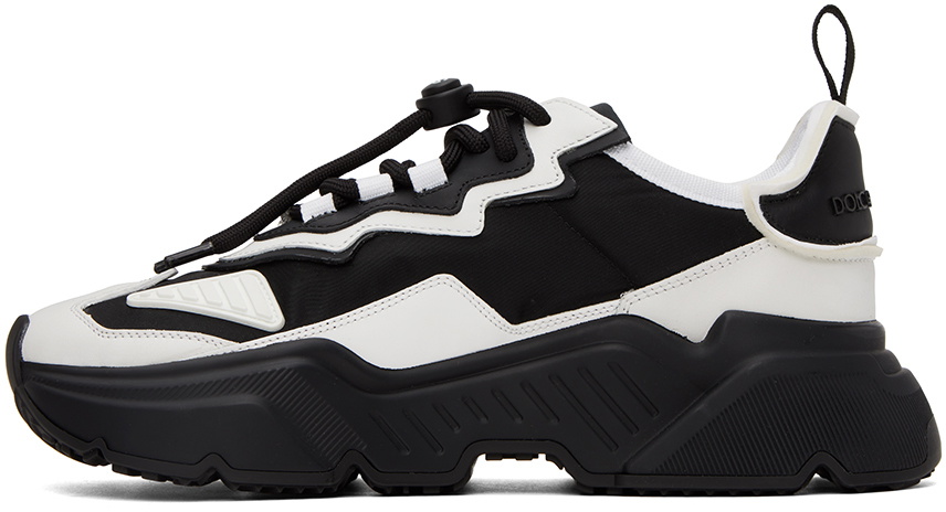 Dolce & Gabbana White & Black Daymaster Sneakers Dolce & Gabbana