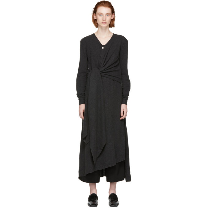 Lemaire Grey Wool Wrap Dress Lemaire
