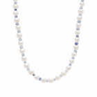 Hatton Labs Men's Blue Gradient Crystal Pearl Chain Necklace in Blue/White