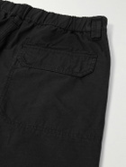 Stone Island - Straight-Leg Logo-Appliquéd Cotton-Ripstop Cargo Trousers - Black