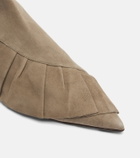 JW Anderson Ruffled suede ankle boots