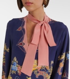 Etro Paisley tie-neck silk maxi dress