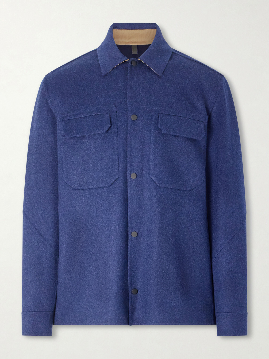 SEASE - Wool-Blend Overshirt - Blue