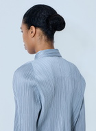 Pleats Please Issey Miyake Structured Pleat Long Sleeve Shirt