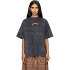 Palm Angels Black Curved Logo T-shirt