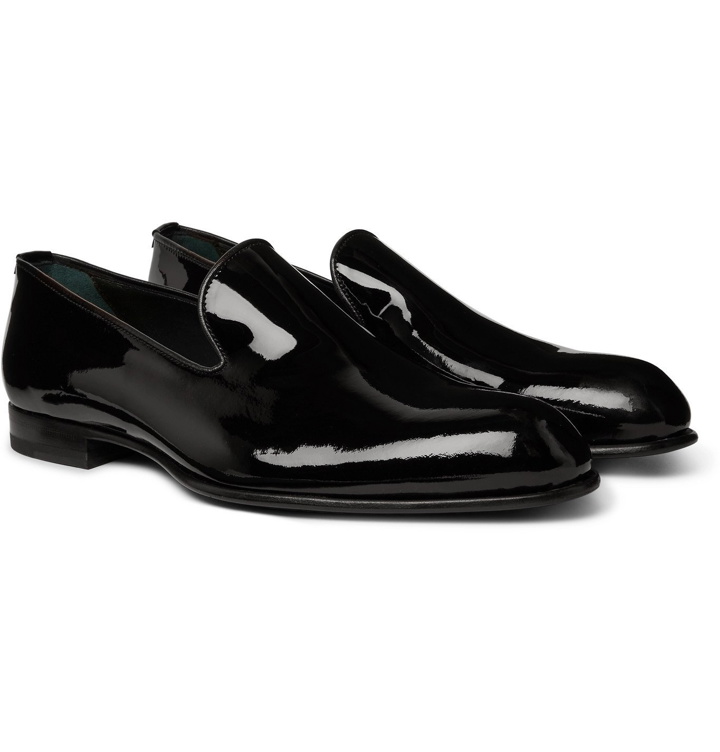 Photo: BRIONI - Patent-Leather Loafers - Black
