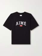 Aimé Leon Dore - Logo-Print Cotton-Jersey T-Shirt - Black