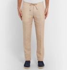 Loro Piana - Slim-Fit Linen Drawstring Trousers - Beige