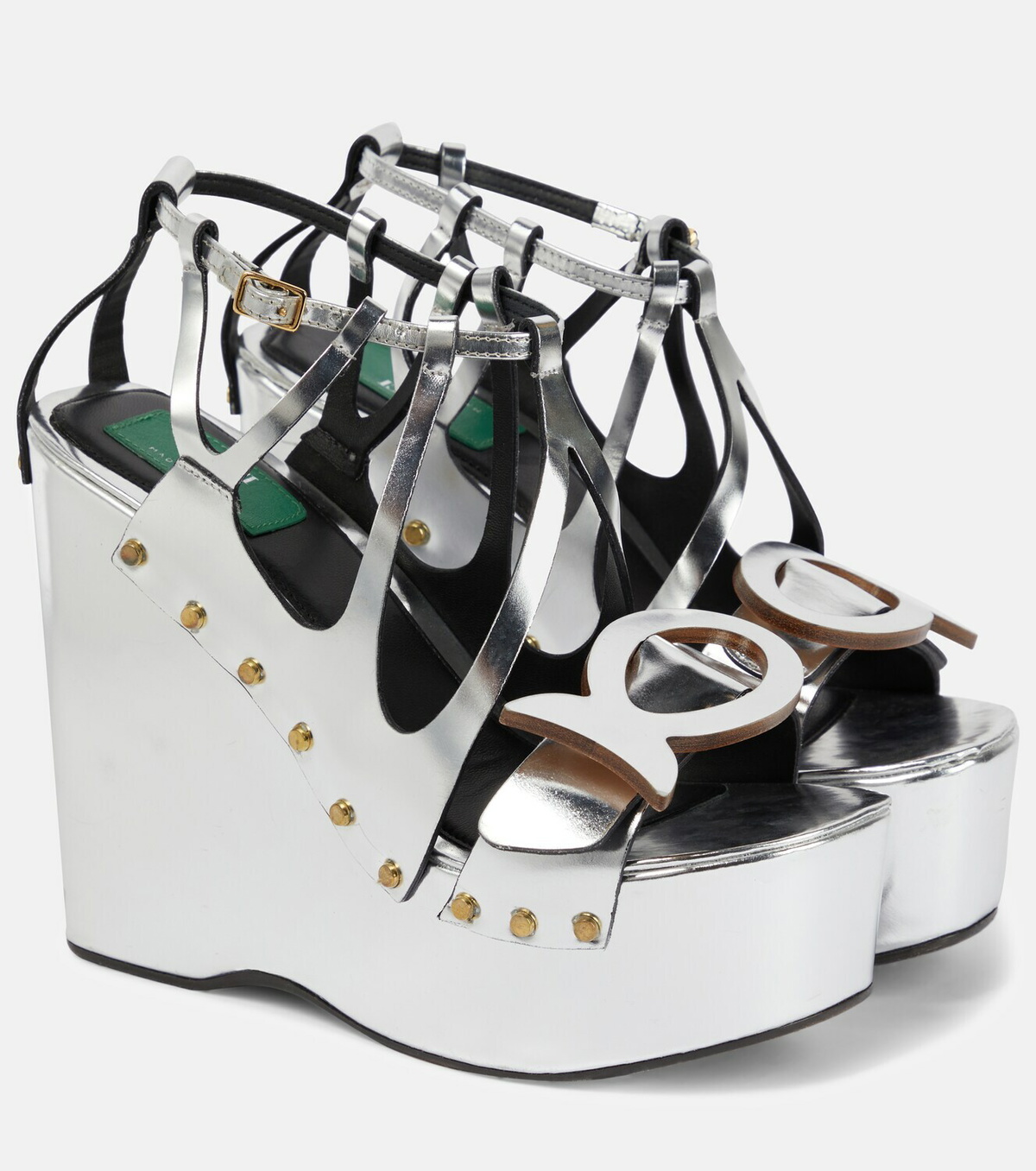 Pucci Leather wedge sandals Emilio Pucci