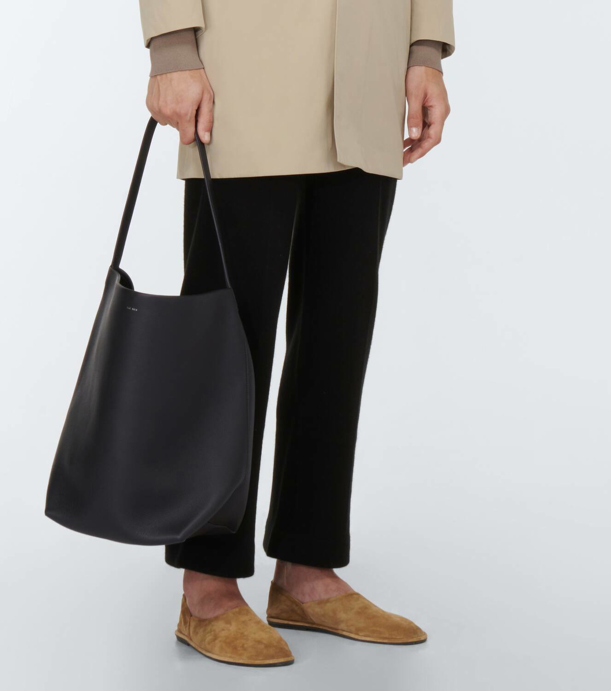 素敵バック☆THE ROW ザロウ N/S Park Large leather tote bag Park Large N/S leather tote bag in black - The Row | Mytheresa