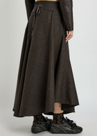 Our Legacy Waltz Asymmetric Wool Midi Skirt Brown