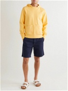 Birdwell - Cayucos Logo-Embroidered Cotton-Jersey Hoodie - Yellow