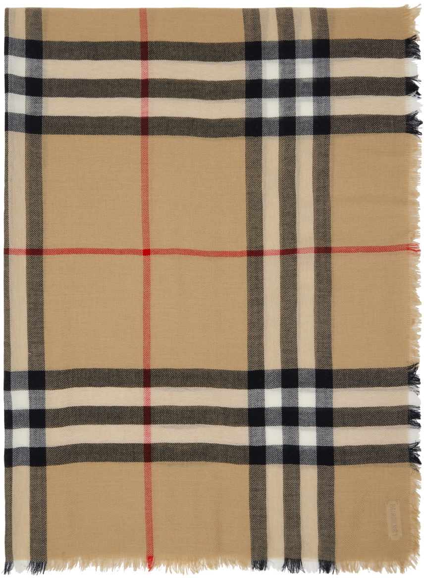 Photo: Burberry Beige Check Scarf
