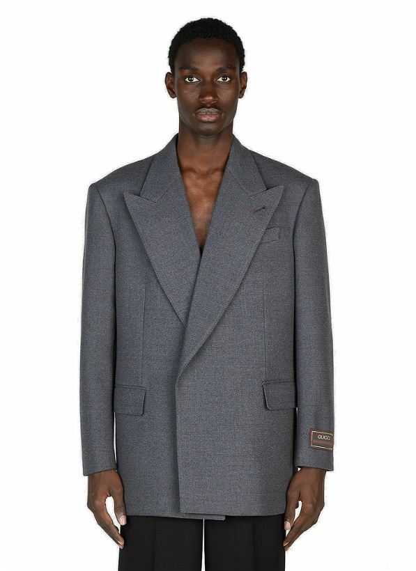 Photo: Gucci - Tailored Open Blazer in Grey