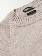 TOM FORD - Cashmere and Cotton-Blend Sweater - Neutrals