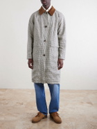 Drake's - Reversible Corduroy-Trimmed Cotton and Linen-Blend Jacket - Neutrals