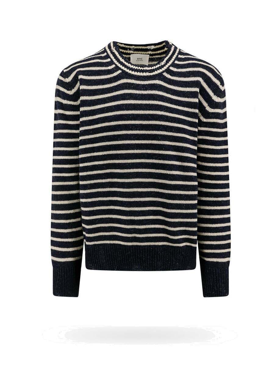 Ami Paris Sweater Blue Mens AMI
