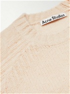 Acne Studios - Kowhai Logo-Embroidered Wool Sweater - Neutrals