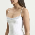 SKIMS Women's Fits Everybody Lace Onesie in Slate Dot Print