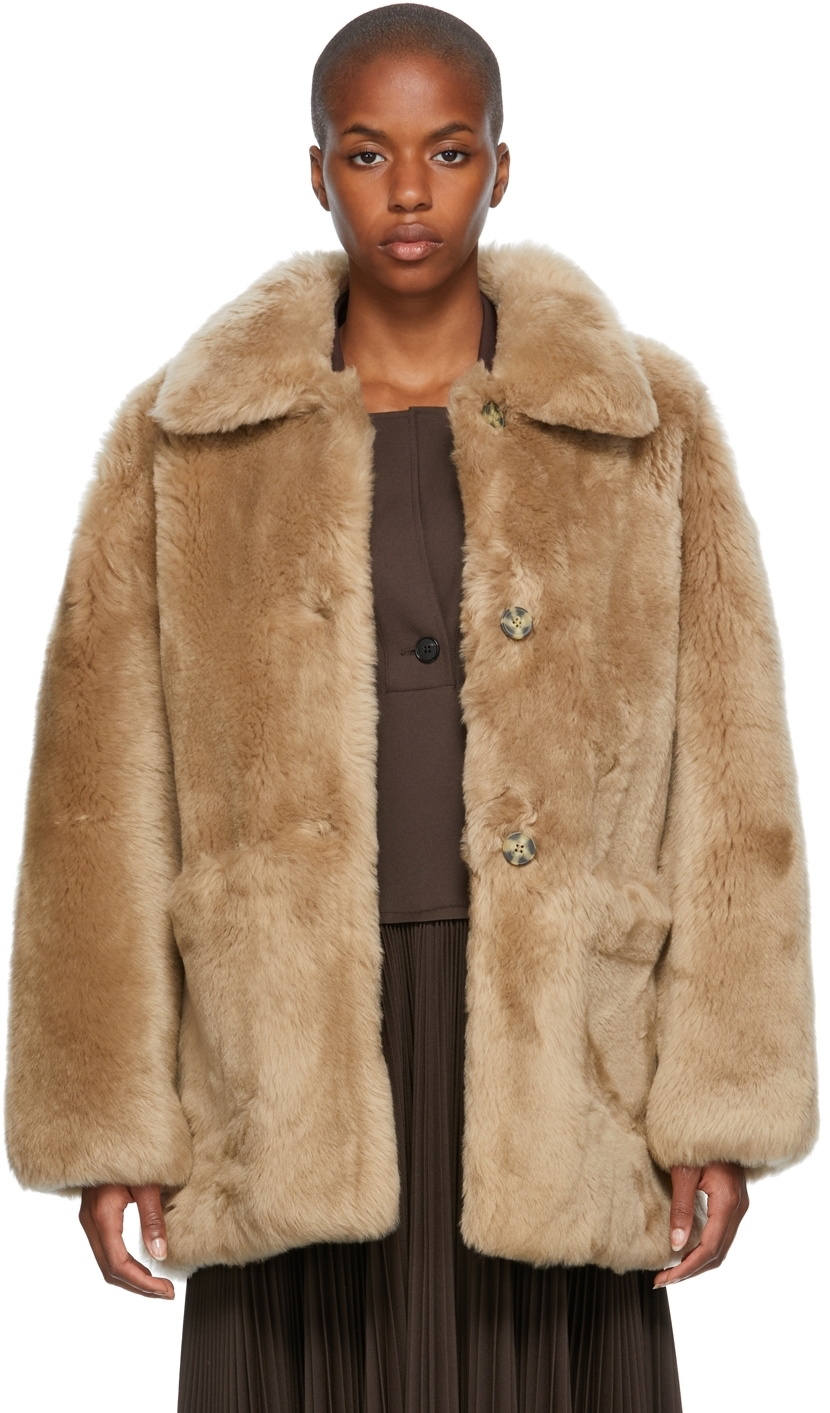 Yves salomon deals shearling jacket