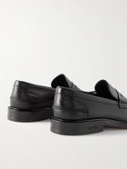 VINNY's - Townee Leather Penny Loafers - Black
