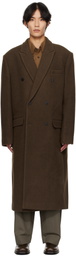 LE17SEPTEMBRE Brown Double-Breasted Long Coat
