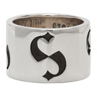 Stolen Girlfriends Club Silver Wide S-Logo Imprint Ring