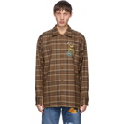 Doublet Brown Check Puppet Animal Shirt