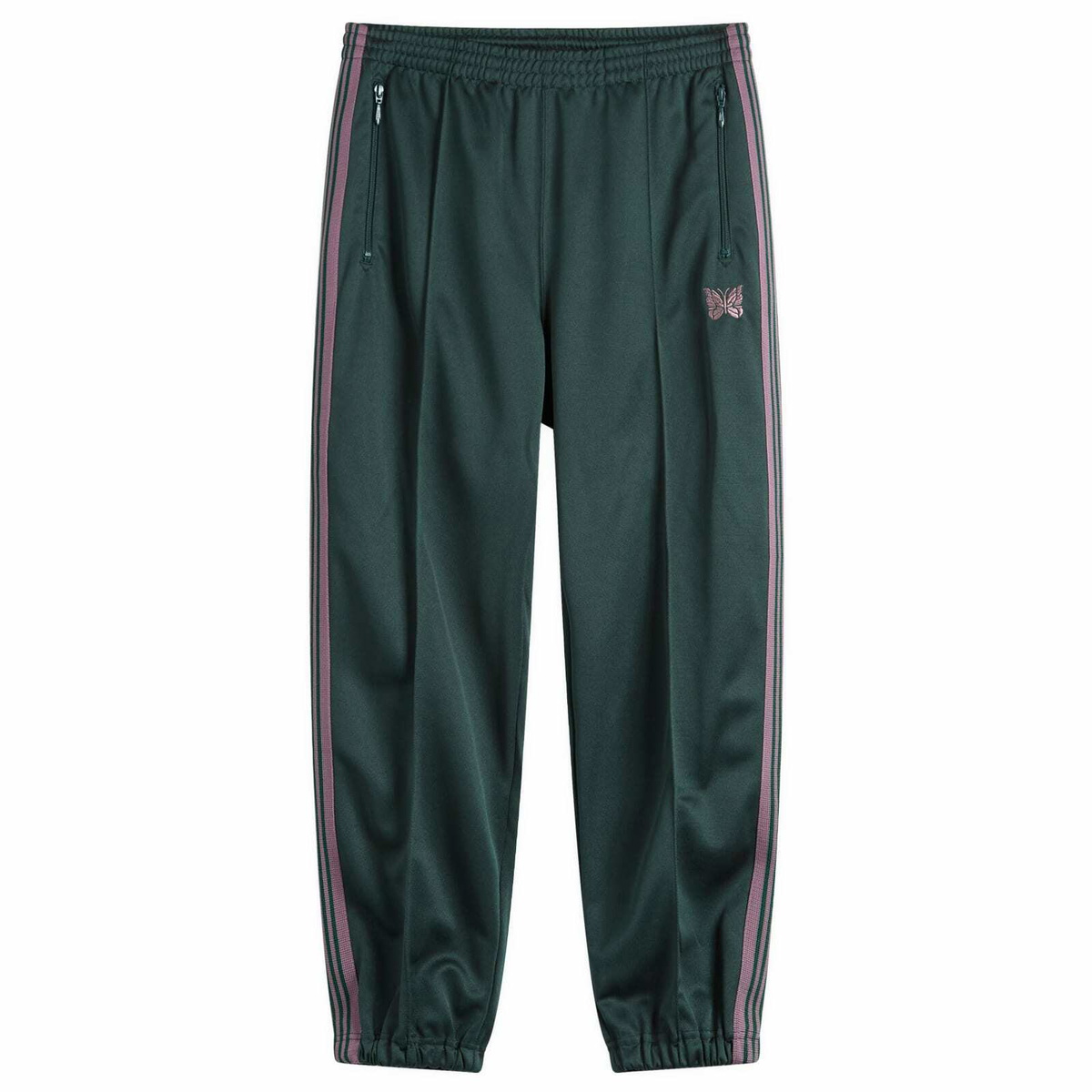 Needles Men's Poly Smooth Zipped Track Pants in Royal Needles