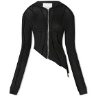 Sami Miro Vintage Women's Asymmetric Open Seam Hoodie in Black