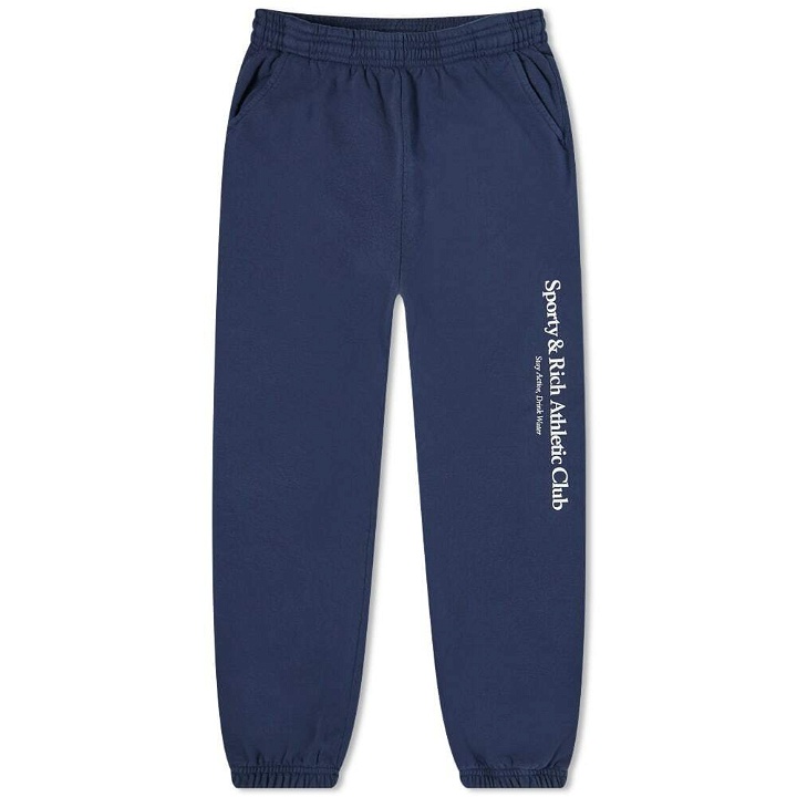 Photo: Sporty & Rich Athletic Club Sweat Pant in Navy