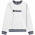F.C. Real Bristol Men's FC Real Bristol Color Ribbed Logo Crew Sweat in Light Grey