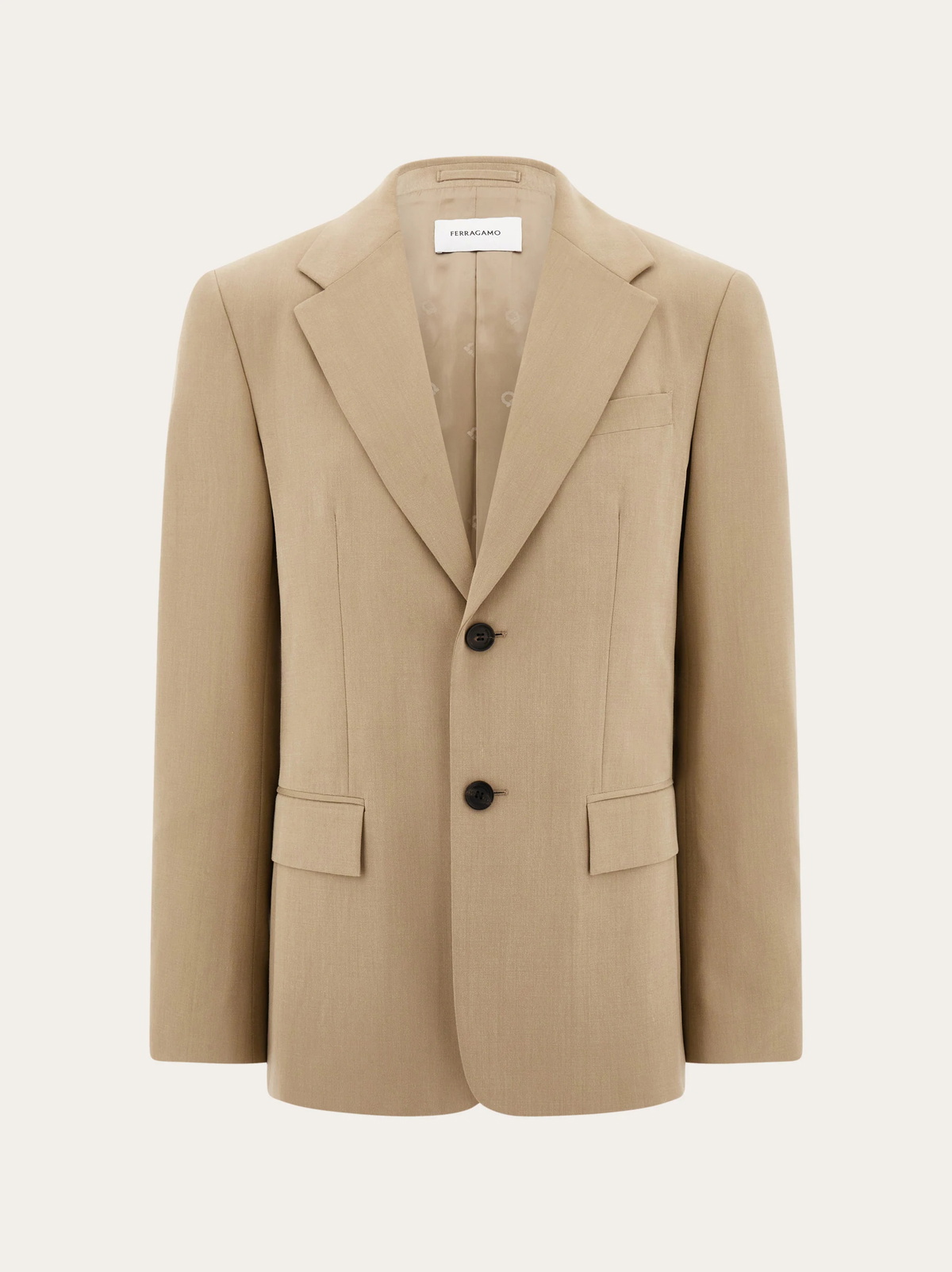 Ferragamo Mens Single breasted blazer in Beige