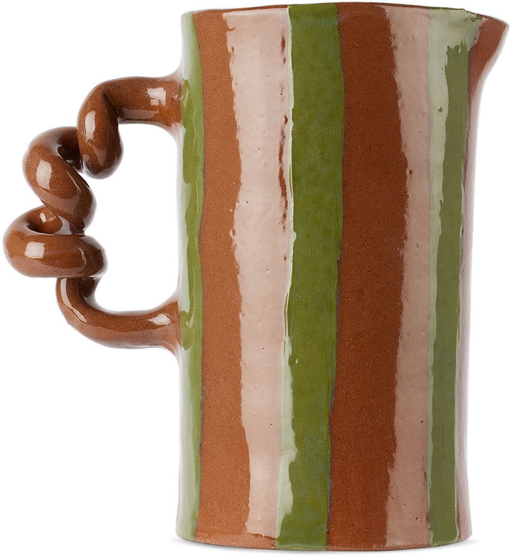 Photo: Harlie Brown Studio Brown & Black Stripe Delights Wiggle Jug