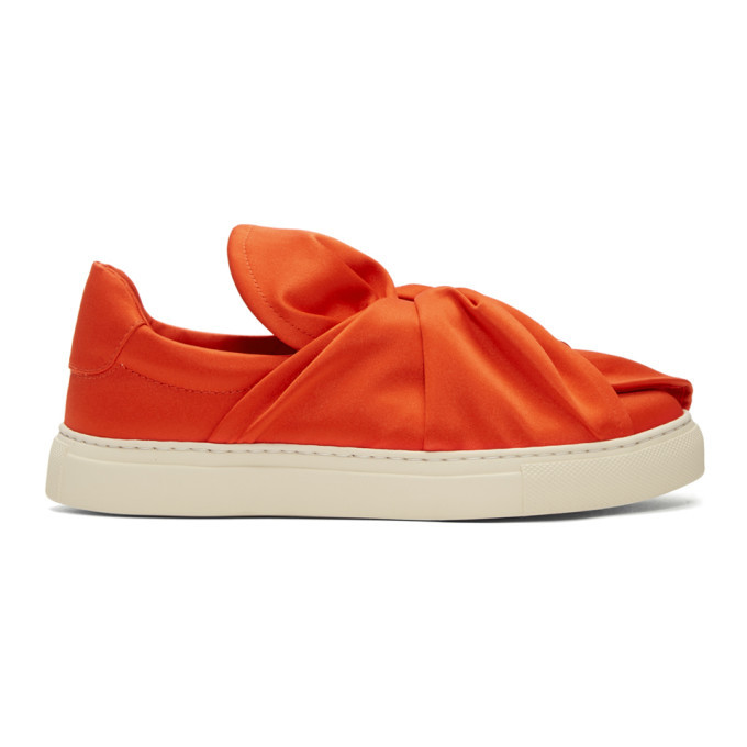 Ports 1961 Red Satin Bow Slip-On Sneakers Ports 1961 Ports 1961 Red Satin Bow Slip-On Sneakers Ports 1961