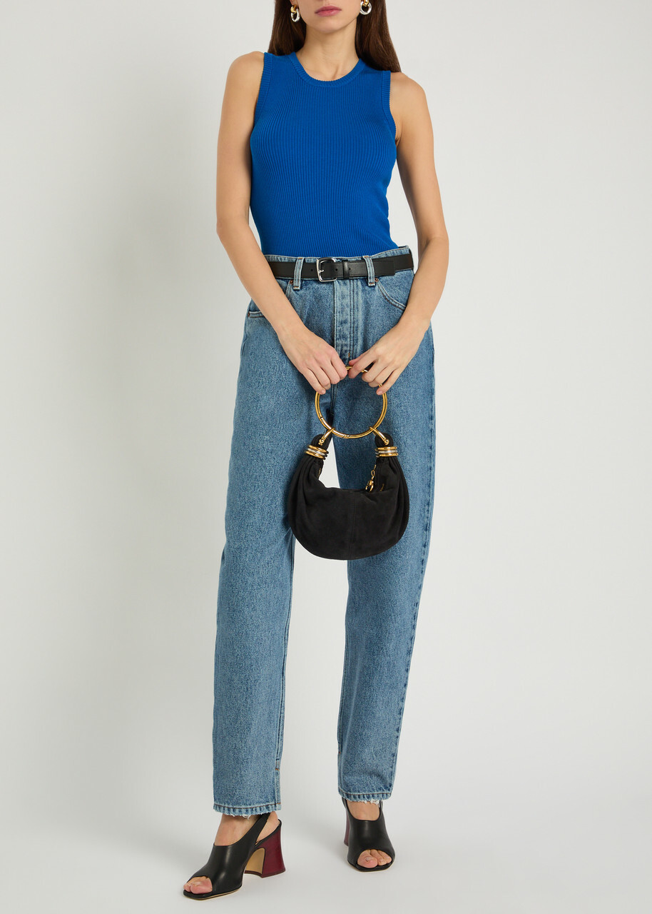 Chloe Ribbed Wool Tank top Blue