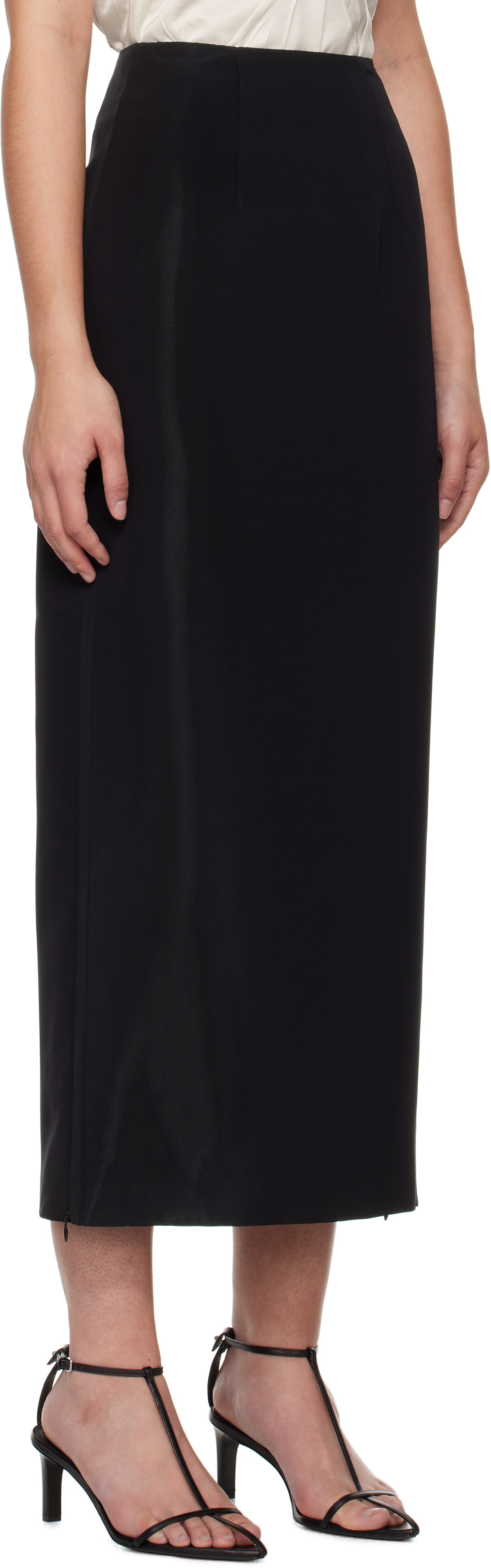 GIA STUDIOS Black Aodai Maxi Skirt
